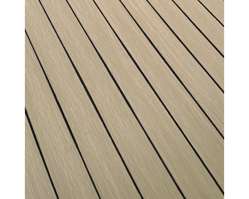 Holzdeck mit schwarzen Fugen für den Außenbereich