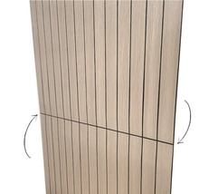 Paneelwand mit Holzstruktur