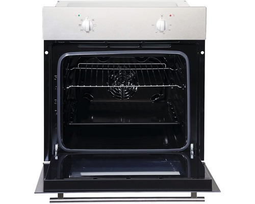 Offener Einbaubackofen mit Drehreglern