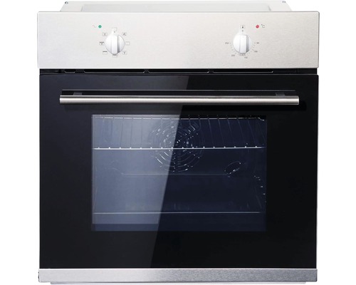 Einbaubackofen mit Bedienknöpfen und Glastür