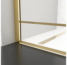 Raumdusche Aurlane Art Deco Gatsvy 1200x1950 mm Echtglas Klar hell gold Reversibel