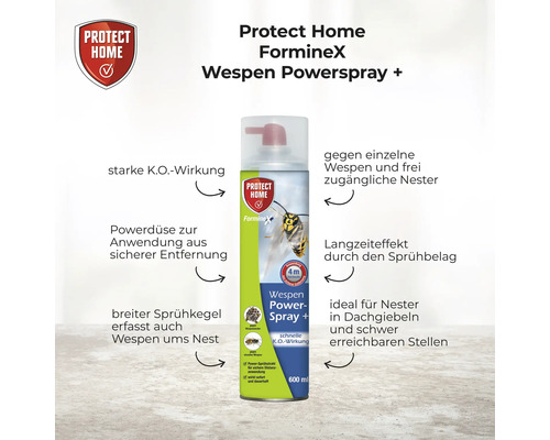 Protect Home Forminex Wespenspray zur Bekämpfung von Wespen und Wespennestern