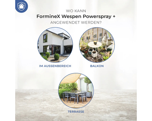 Anwendungsbereiche für Wespenspray: Haus, Balkon und Terrasse
