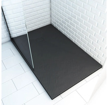 Rechteckduschwanne Aurlane Stone 140x90x2,6 cm anthrazit matt