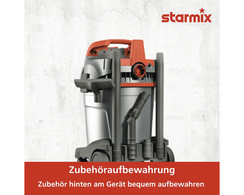 Starmix Staubsauger mit Zubehörhalterung