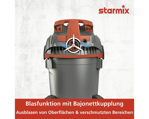 Starmix Staubsauger mit Ausblasfunktion und Bajonettkupplung