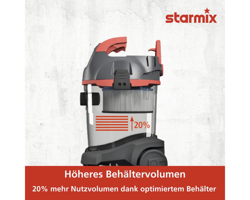Starmix Staubsauger mit größerem Behältervolumen