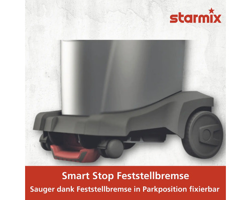 Starmix Staubsauger mit Feststellbremse für die Parkposition