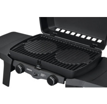 Gasgrill mit offenem Deckel und Grillrost