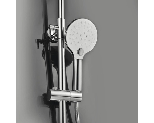 Duschstange mit Handbrause und Brauseschlauch