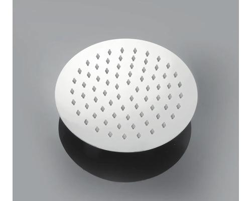 Runder Duschkopf aus Metall mit Düsen