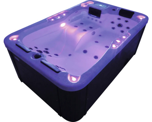 Sprudelbad mit Düsen und Beleuchtung