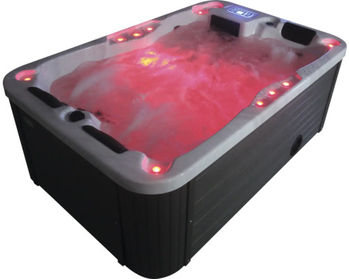 Sprudelbad mit Beleuchtung und Bedienfeld