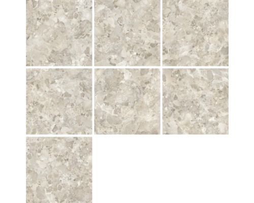 Neun Bodenfliesen mit Marmoroptik