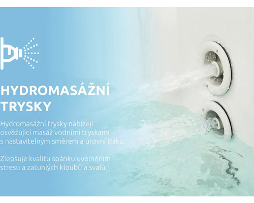 Hydromassage-Düsen im Betrieb