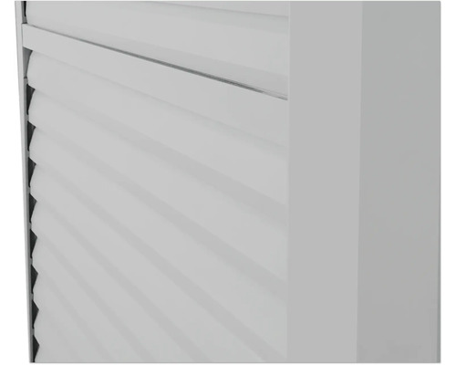 Detailansicht eines weißen Rollladens