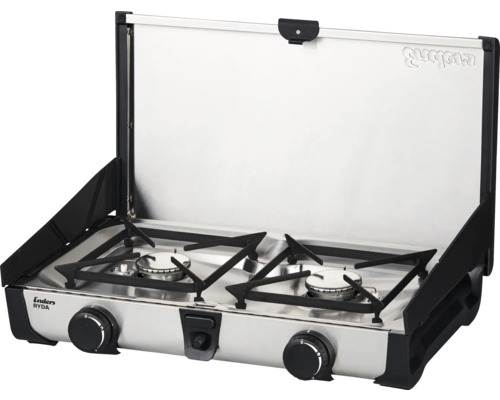 Enders Ryda Campingkocher mit zwei Kochstellen und Windschutz
