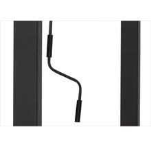 Dekoratives Beleuchtungselement mit schmalem Kabel zwischen zwei vertikalen Elementen