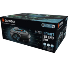 Verpackung eines Gardena Smart Sileno Pro Mähroboters