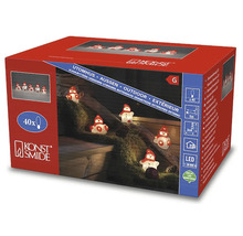 Verpackung einer Lichterkette mit Schneemannfiguren für den Außenbereich von Konstsmide, mit 40 LED Lichtern