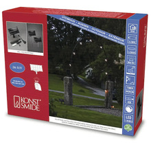 Verpackung für Konstsmide Solarpanel mit Batterie für Produkte 24-31V inklusive USB-Kabel, Sensor, Dimmer, Zeitschaltuhr, Erdspieß und Fernbedienung