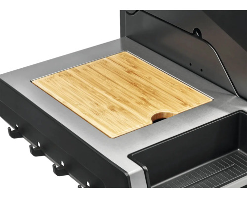 Grilltisch mit Bambus Schneidebrett und Hakenleiste