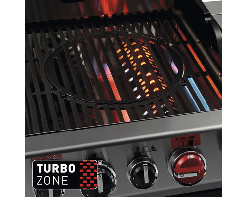 Grill mit Turbozone und Grillrost