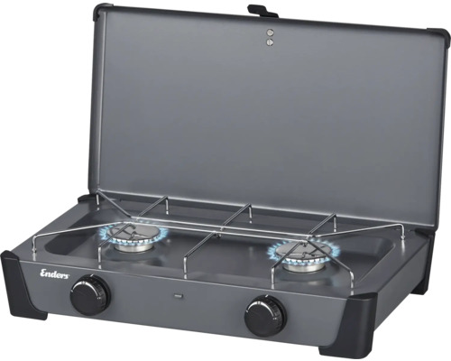 Enders Gaskocher mit zwei Kochstellen und Deckel