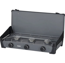 Enders Gaskocher mit drei Kochstellen und Windschutz