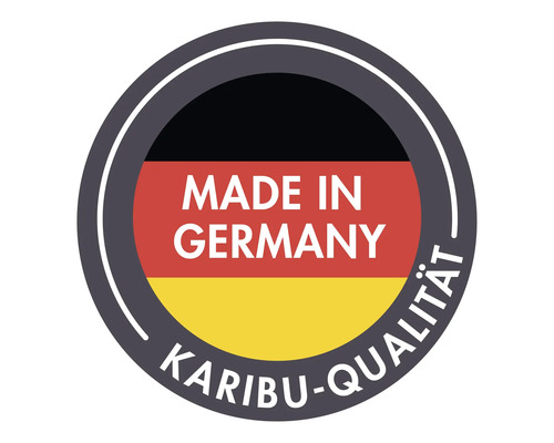 Hergestellt in Deutschland Karibu Qualitätssiegel