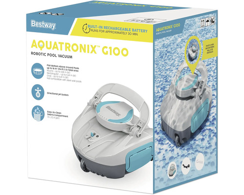 Bestway Aquatronix G100 Poolroboter, geeignet für flache Aufstellpools bis 18 Quadratmeter