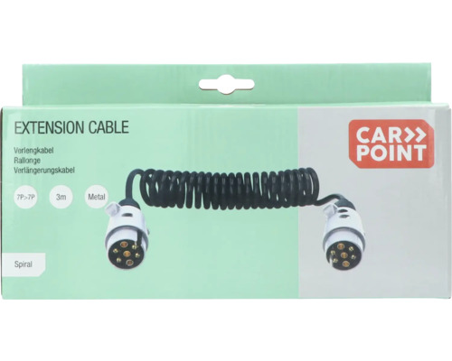 Verpackung eines spiralförmigen 7-poligen Verlängerungskabels mit einer Länge von drei Metern von Carpoint
