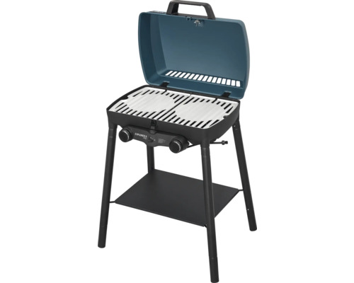 Gasgrill mit zwei Brennern, Grillrosten und Ablagefläche