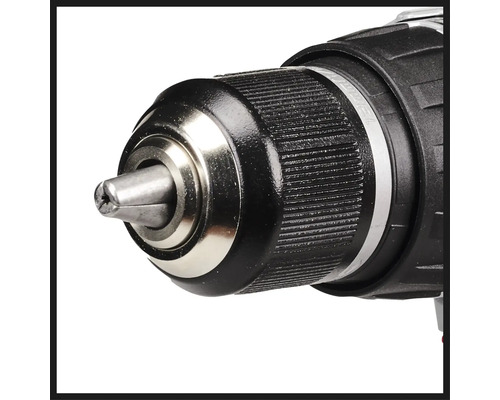 Detailaufnahme des Bohrfutters einer Bohrmaschine