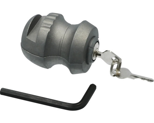Diebstahlsicherung für Anhängerkupplung mit Schlüsseln und Innensechskantschlüssel