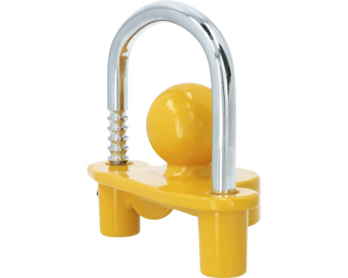 Gelbe Diebstahlsicherung mit verstellbarem Metallbügel