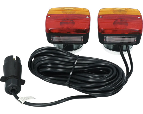 Set aus zwei Anhängerleuchten mit Kabel und Stecker