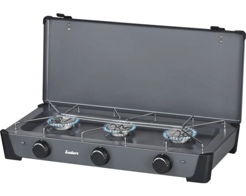 Enders Gaskocher mit drei Brennern und aufklappbarem Deckel