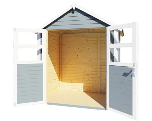 Offener Holzgartenhaus mit Doppeltür