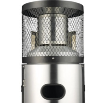 Detailansicht eines Gasheizstrahlers mit Schutzgitter