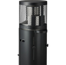 Terrassenheizer aus Stahl mit Gitter