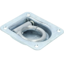 Versenkter Zurrring aus Metall mit quadratischer Platte zur Ladungssicherung