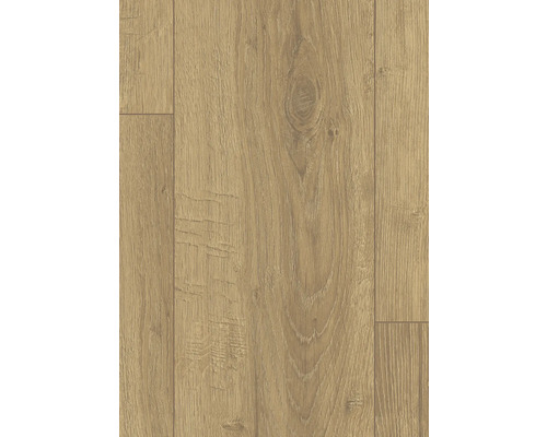 Nahaufnahme von Laminatboden in Holzoptik