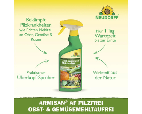 Fungizid Mehltaufrei Neudorff Armisan für Obst & Gemüse anwendungsfertig 500 ml Reg.Nr. 4311-902