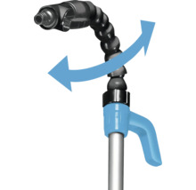 Beweglicher Wasserhahn mit Pfeilen zur Richtungsanzeige