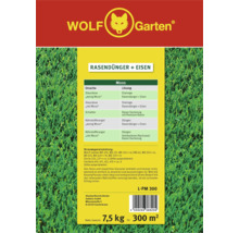 Wolf Garten Rasendünger plus Eisen, 7,5 Kilogramm für 300 Quadratmeter