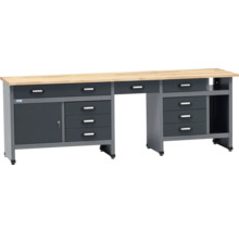 Werkbank mit Schubladen und Schranktür