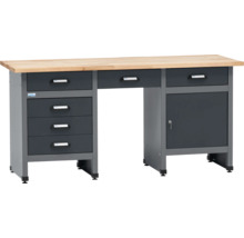 Werkbank mit Schubladen und Schrank