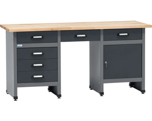 Werkbank mit Schubladen und Schrank