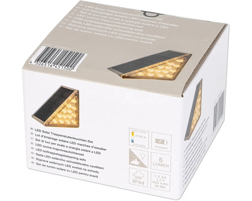 Verpackung eines LED Solar Treppenstufenleuchten Sets
